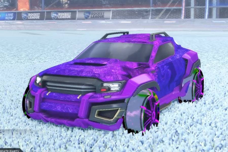 Rocket league Jackal Purple design with Jak'd: Obverse,Stride Tide