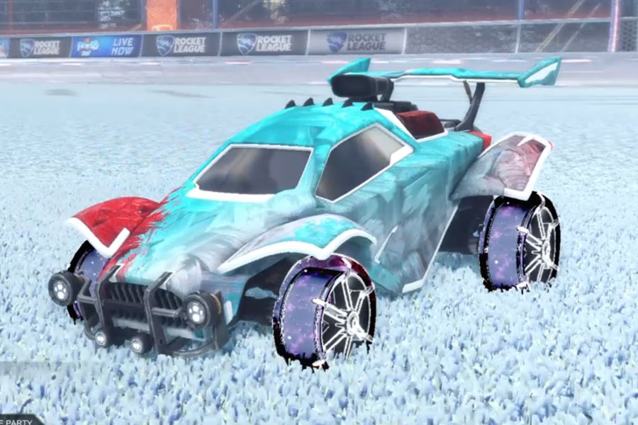 Rocket league Octane Titanium White design with Jak'd: Obverse,Stride Tide