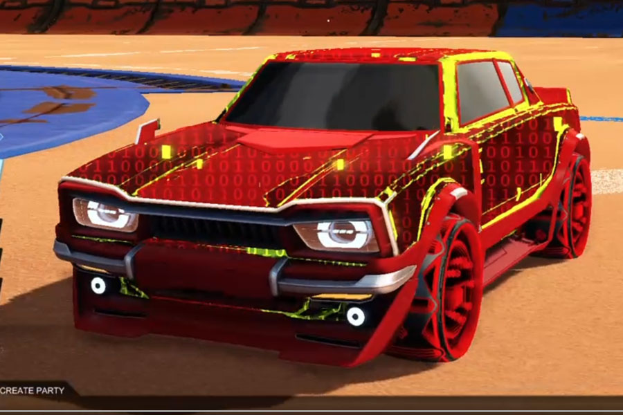 Rocket league Dingo Crimson design with Tanker: Infinite,Exalter