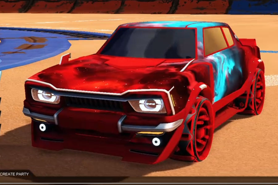 Rocket league Dingo Crimson design with Tanker: Infinite,Interstellar
