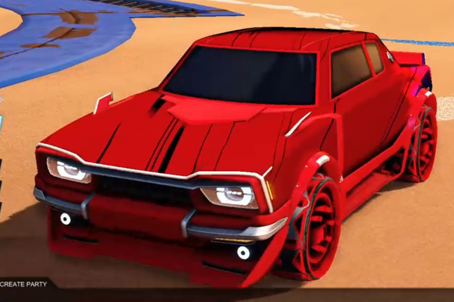 Rocket league Dingo Crimson design with Tanker: Infinite,Crimson