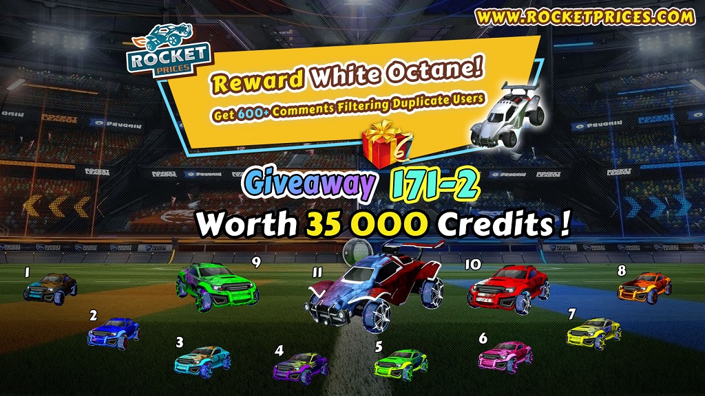 FREE Rocket League Items Giveaway 171-2 - Rocketprices