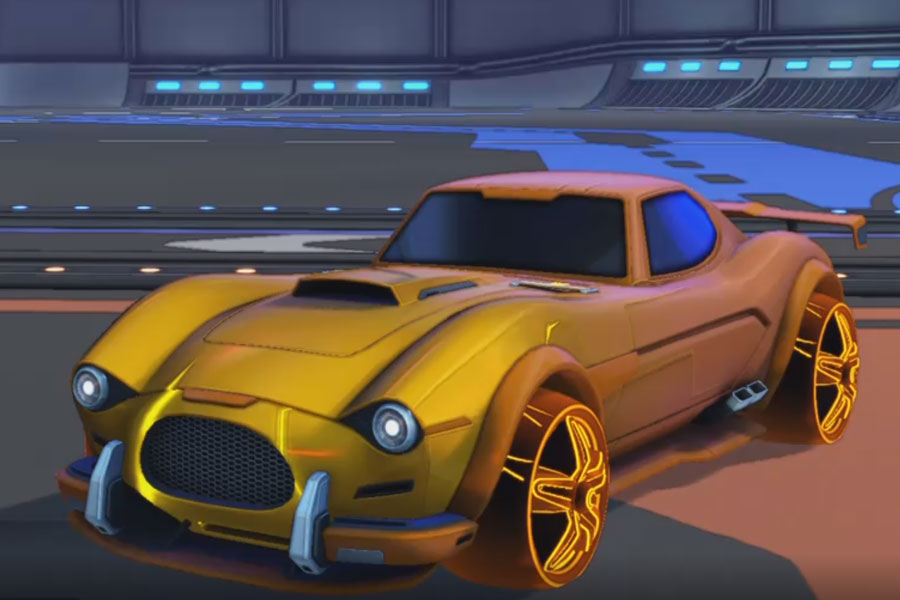 Rocket league Mamba Burnt Sienna design with E-Zeke:Inverted,Mainframe