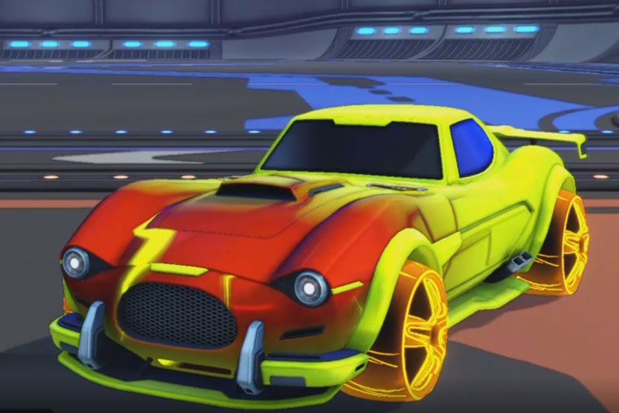 Rocket league Mamba Saffron design with E-Zeke:Inverted,Mainframe