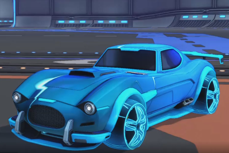 Rocket league Mamba Sky Blue design with E-Zeke:Inverted,Mainframe