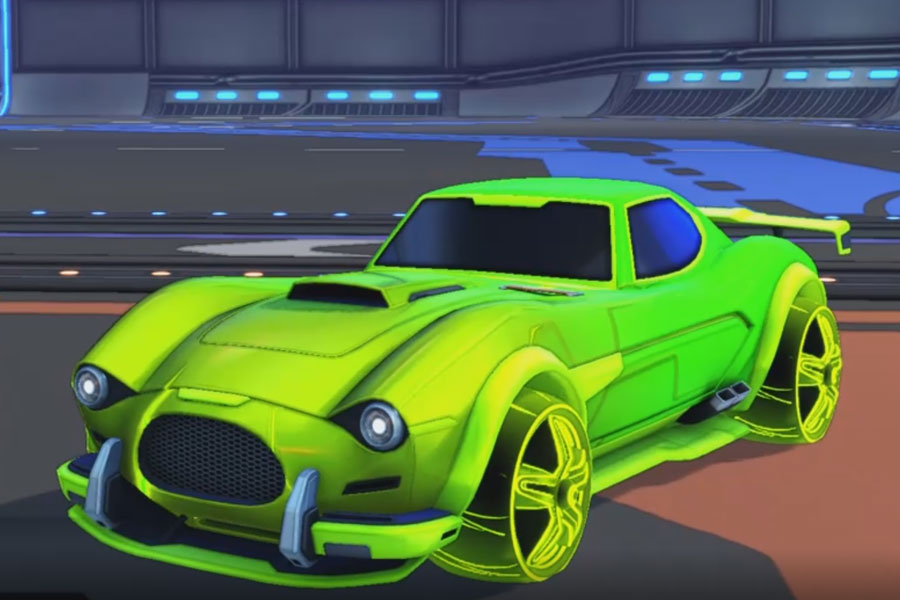 Rocket league Mamba Lime design with E-Zeke:Inverted,Mainframe