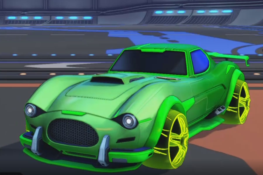 Rocket league Mamba Forest Green design with E-Zeke:Inverted,Mainframe