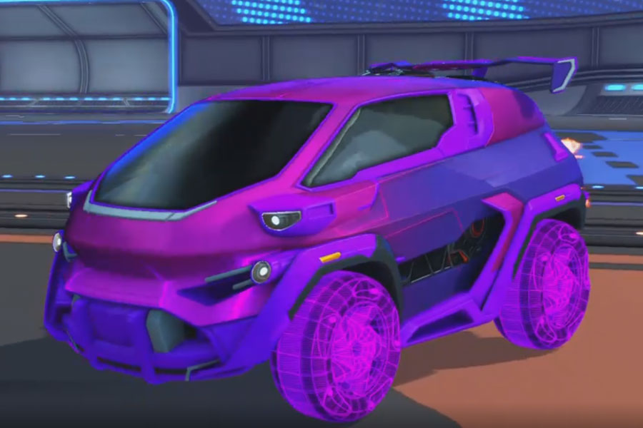 Rocket league Nomad GXT Purple design with Twirlwind: Schematized,Mainframe