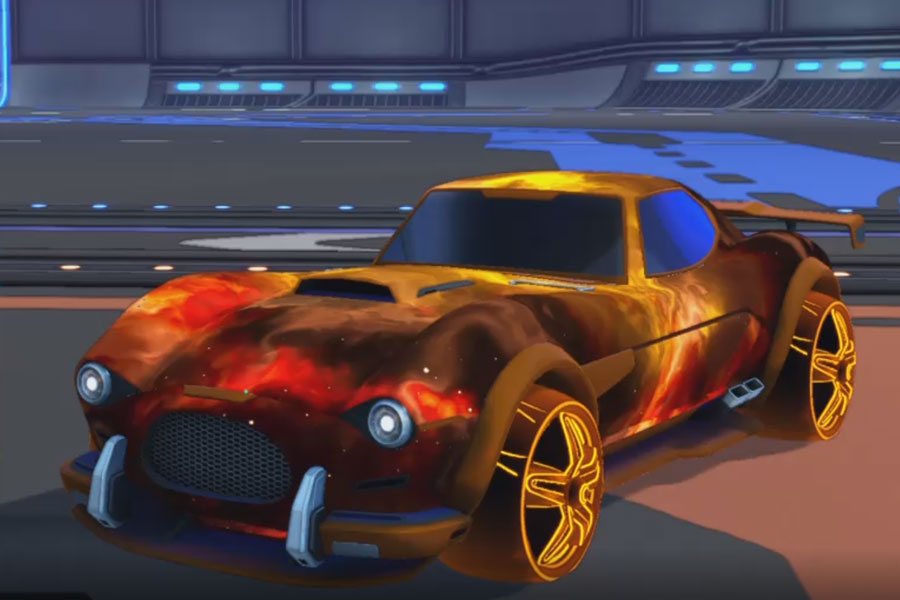 Rocket league Mamba Burnt Sienna design with E-Zeke:Inverted,Interstellar