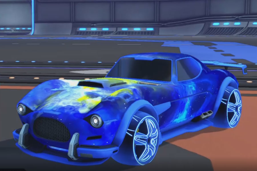 Rocket league Mamba Cobalt design with E-Zeke:Inverted,Interstellar