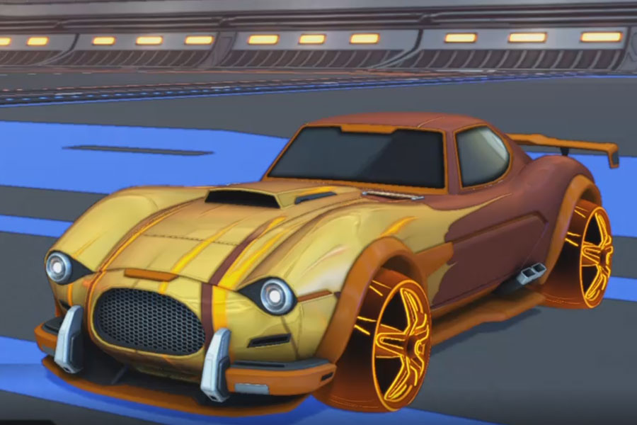 Rocket league Mamba Burnt Sienna design with E-Zeke:Inverted,Wet Paint