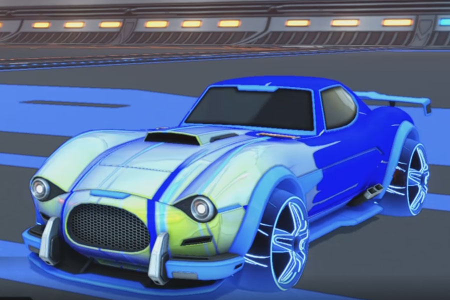 Rocket league Mamba Cobalt design with E-Zeke:Inverted,Wet Paint