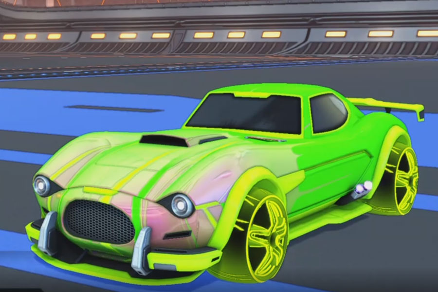 Rocket league Mamba Lime design with E-Zeke:Inverted,Wet Paint