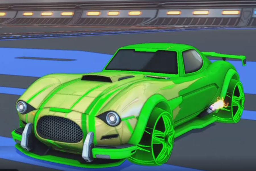 Rocket league Mamba Forest Green design with E-Zeke:Inverted,Wet Paint