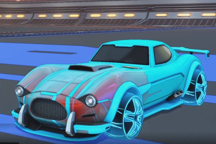 Rocket league Mamba Sky Blue design with E-Zeke:Inverted,Wet Paint