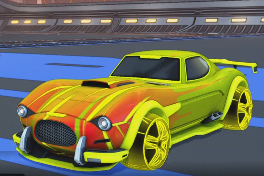 Rocket league Mamba Saffron design with E-Zeke:Inverted,Wet Paint