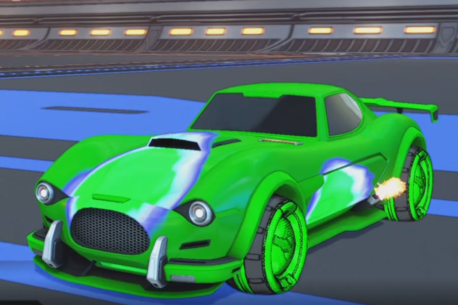 Rocket league Mamba Forest Green design with Artifuss:Hatch,Meteorid