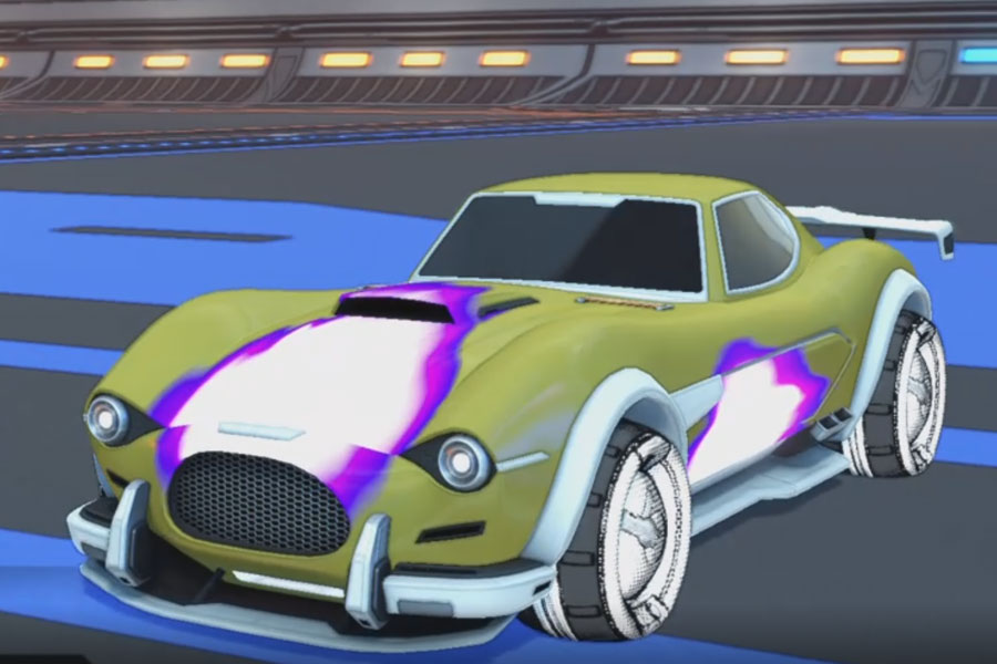 Rocket league Mamba Titanium White design with Artifuss:Hatch,Meteorid