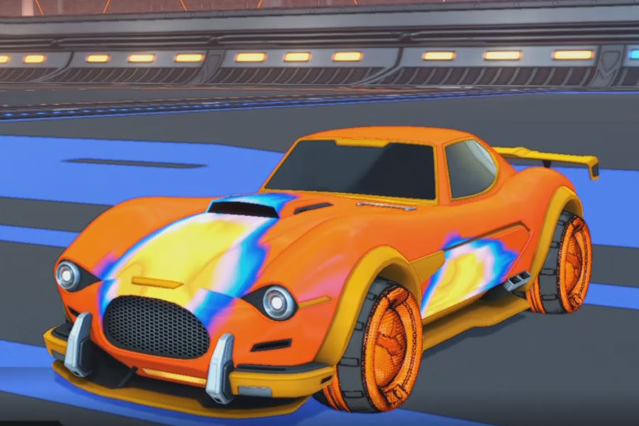 Rocket league Mamba Orange design with Artifuss:Hatch,Meteorid