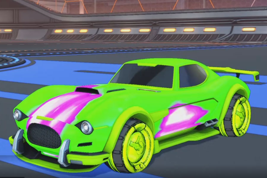 Rocket league Mamba Lime design with Artifuss:Hatch,Meteorid