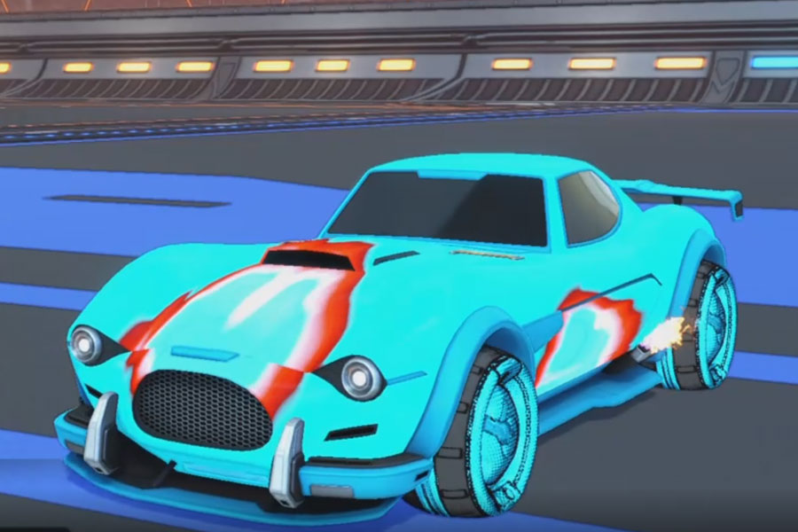 Rocket league Mamba Sky Blue design with Artifuss:Hatch,Meteorid