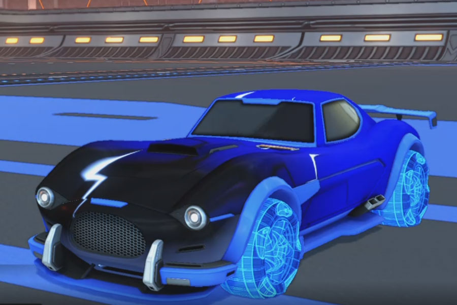 Rocket league Mamba Cobalt design with Twirlwind: Schematized,Mainframe