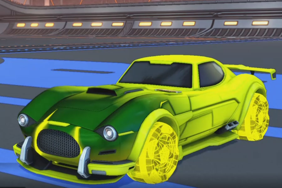 Rocket league Mamba Saffron design with Twirlwind: Schematized,Mainframe