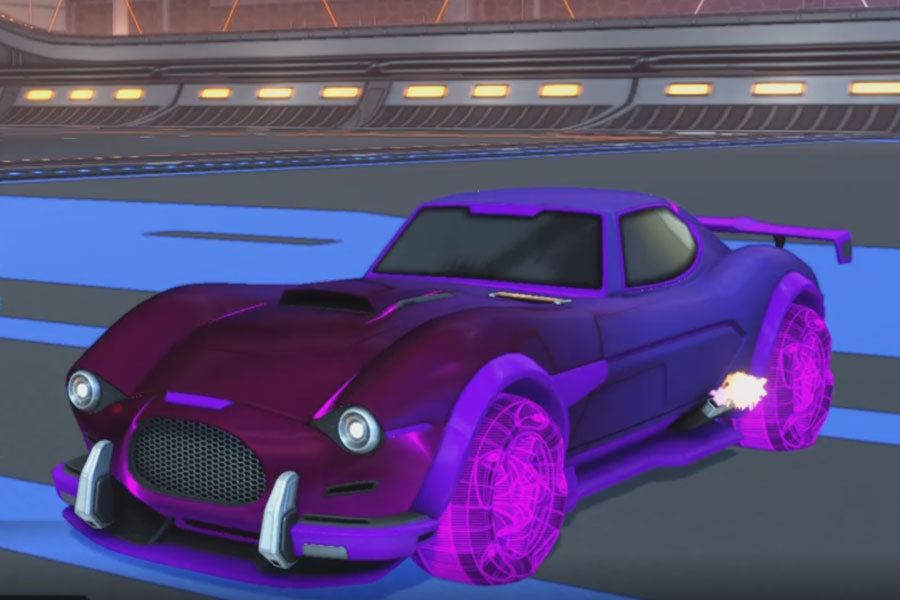 Rocket league Mamba Purple design with Twirlwind: Schematized,Mainframe