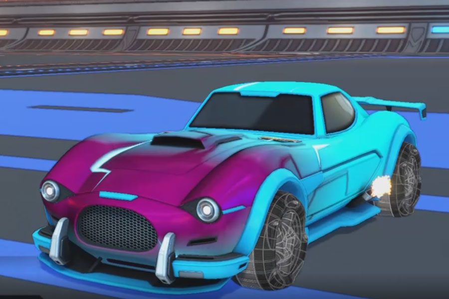 Rocket league Mamba Sky Blue design with Twirlwind: Schematized,Mainframe