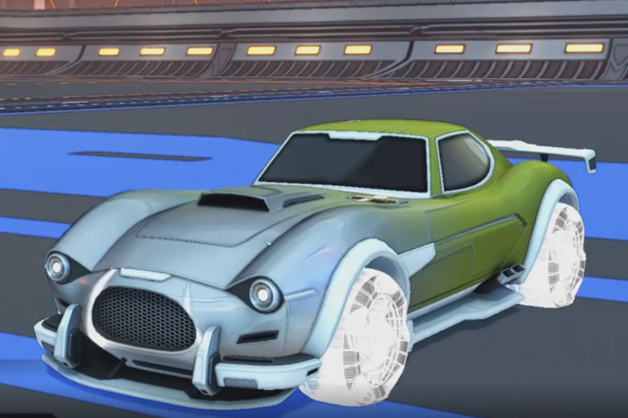 Rocket league Mamba Titanium White design with Twirlwind: Schematized,Mainframe