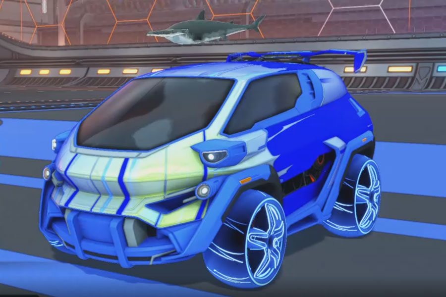 Rocket league Nomad GXT Cobalt design with E-Zeke:Inverted,Wet Paint