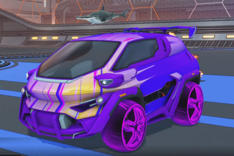 Rocket league Nomad GXT Purple design with E-Zeke:Inverted,Wet Paint