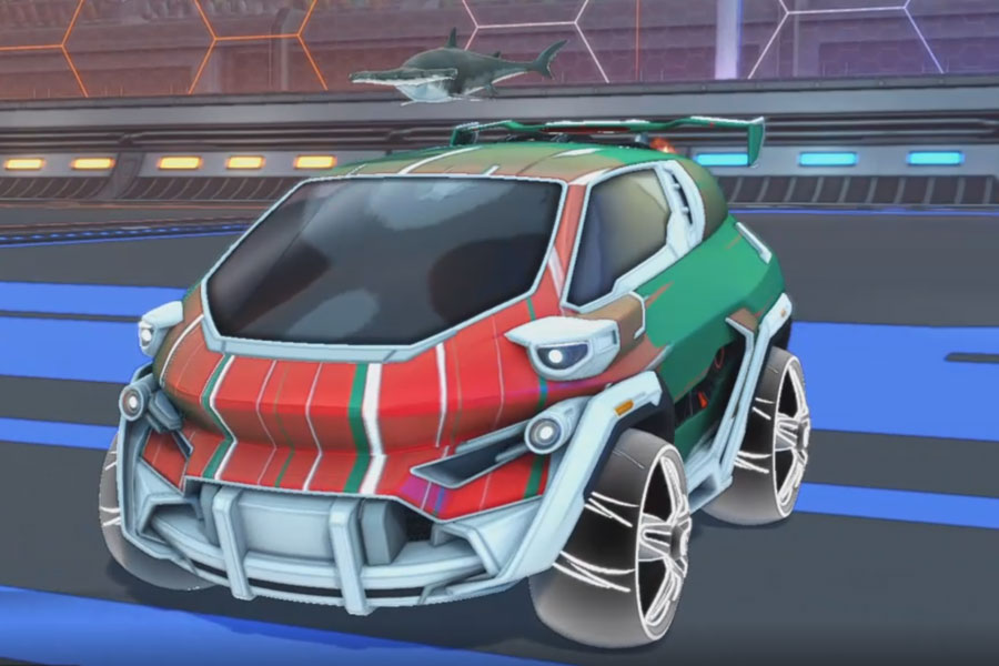 Rocket league Nomad GXT Titanium White design with E-Zeke:Inverted,Wet Paint