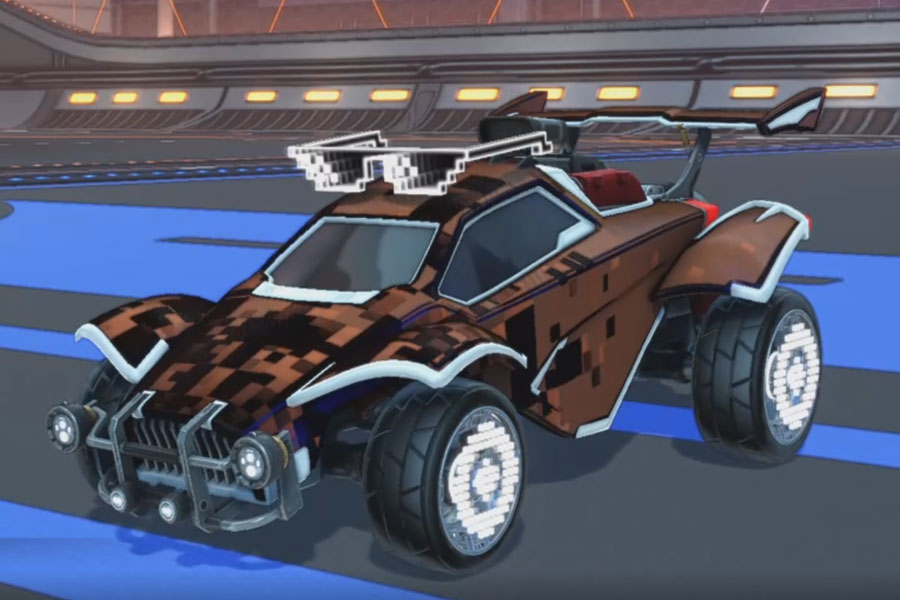 Rocket league Octane Titanium White design with Discotheque,Parallax