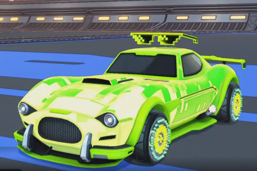 Rocket league Mamba Lime design with Discotheque,Parallax