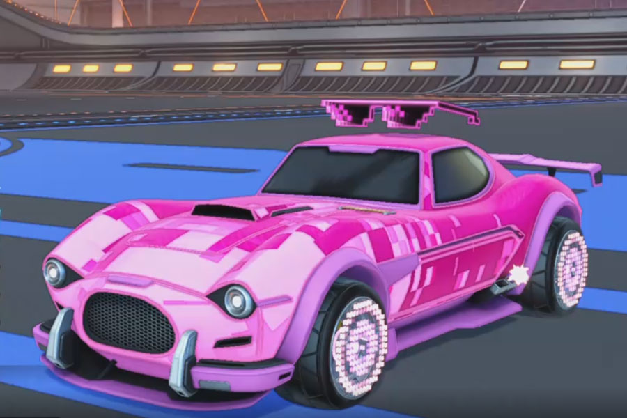 Rocket league Mamba Pink design with Discotheque,Parallax