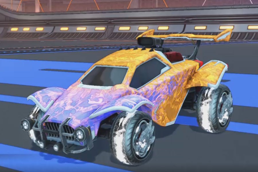 Rocket league Octane Titanium White design with Draco,Dissolver