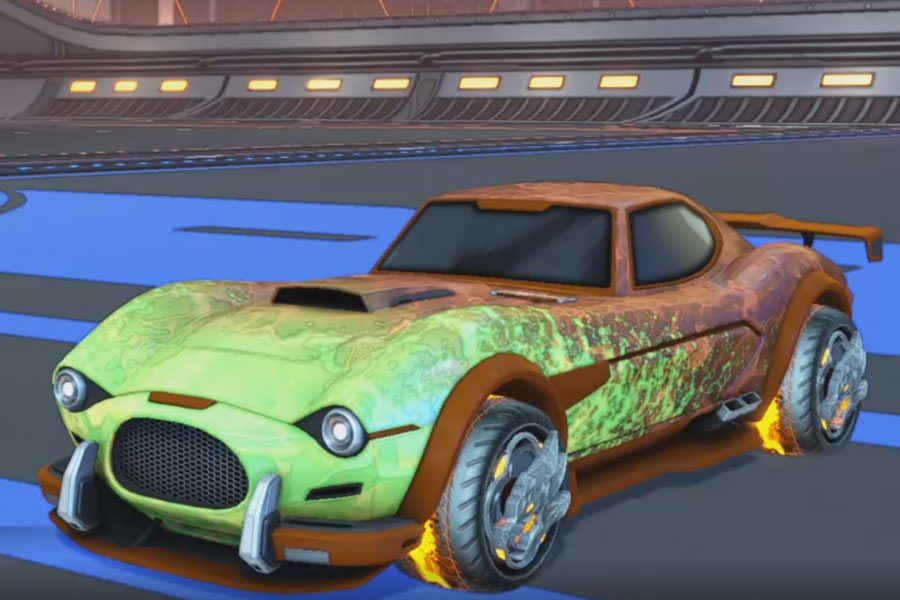 Rocket league Mamba Burnt Sienna design with Draco,Dissolver