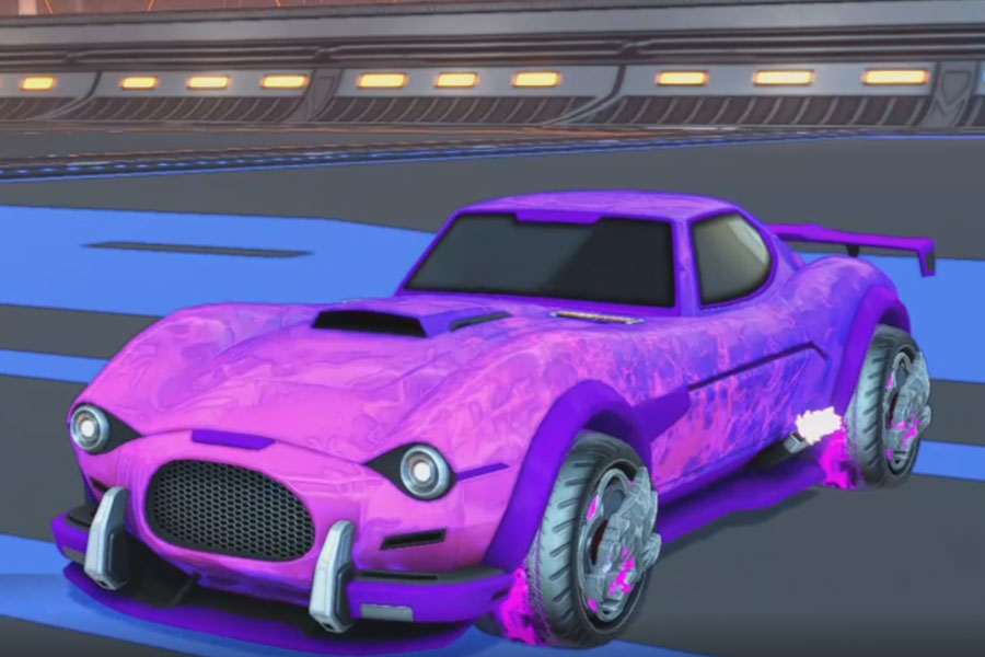 Rocket league Mamba Purple design with Draco,Dissolver