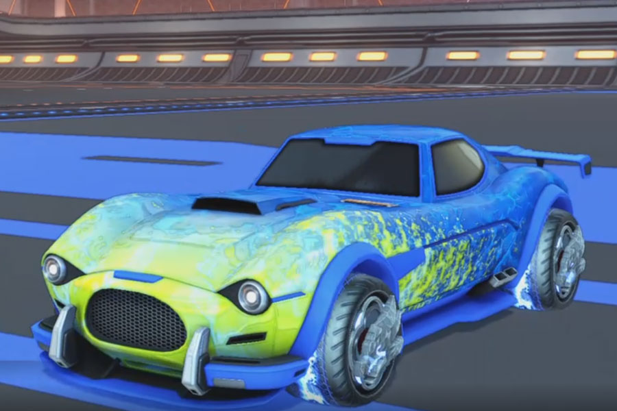 Rocket league Mamba Cobalt design with Draco,Dissolver