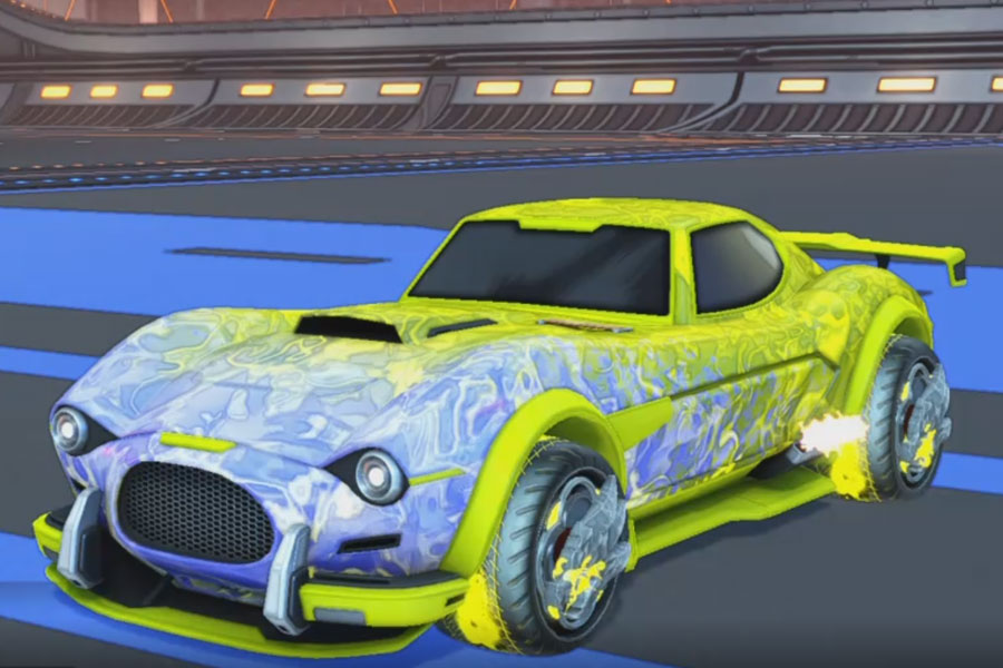 Rocket league Mamba Saffron design with Draco,Dissolver