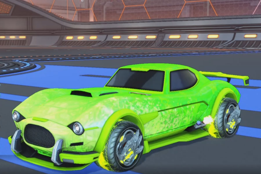 Rocket league Mamba Lime design with Draco,Dissolver