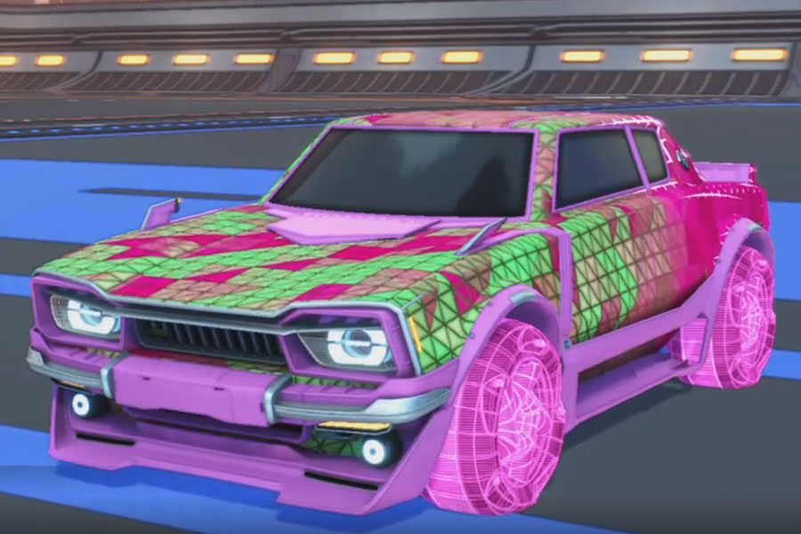 Rocket league Dingo Pink design with Twirlwind:Schematized,Trigon