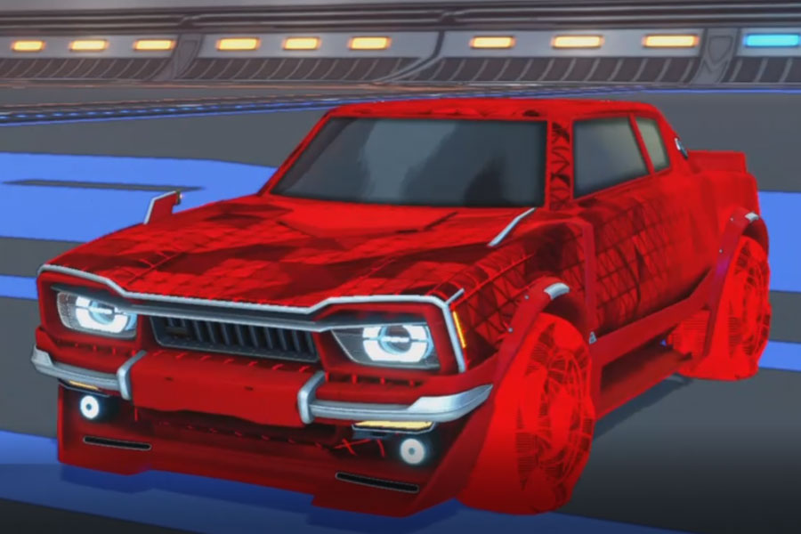 Rocket league Dingo Crimson design with Twirlwind: Schematized,Trigon