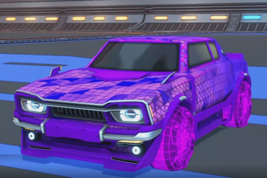 Rocket league Dingo Purple design with Twirlwind: Schematized,Trigon