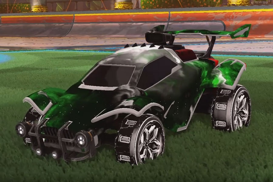 Rocket league Octane Titanium White design with Halcyon:Revolved,Interstellar