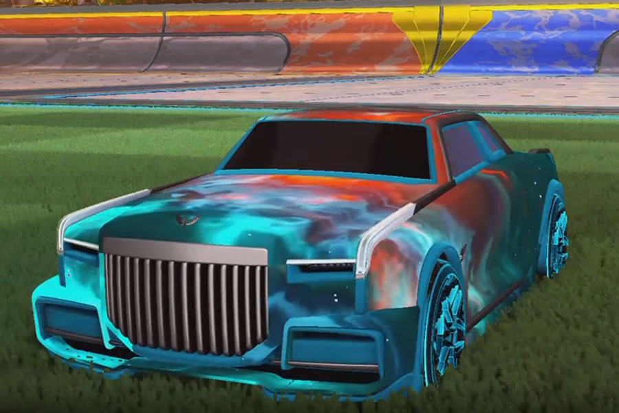 Rocket league Maestro Sky Blue design with Halcyon:Revolved,Interstellar