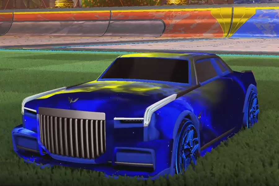 Rocket league Maestro Cobalt design with Halcyon:Revolved,Interstellar