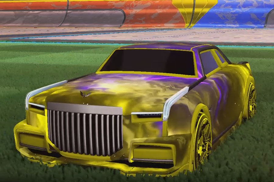 Rocket league Maestro Saffron design with Halcyon:Revolved,Interstellar