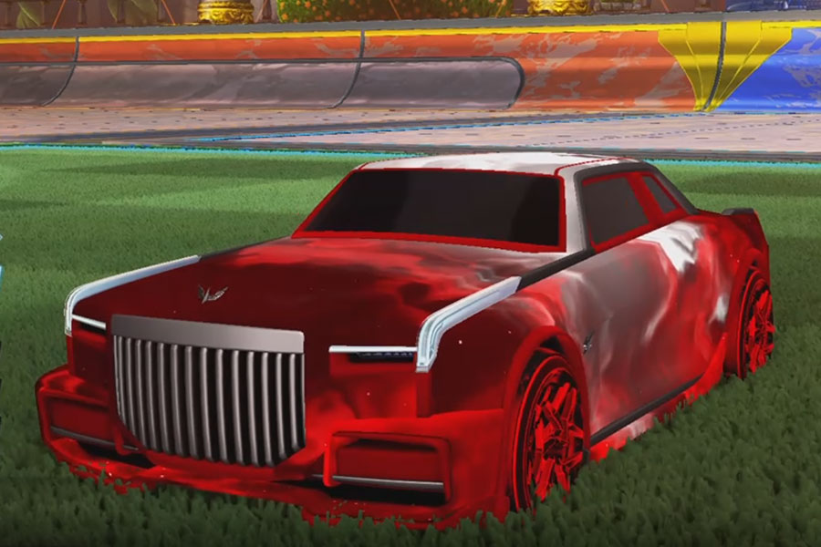 Rocket league Maestro Crimson design with Halcyon:Revolved,Interstellar